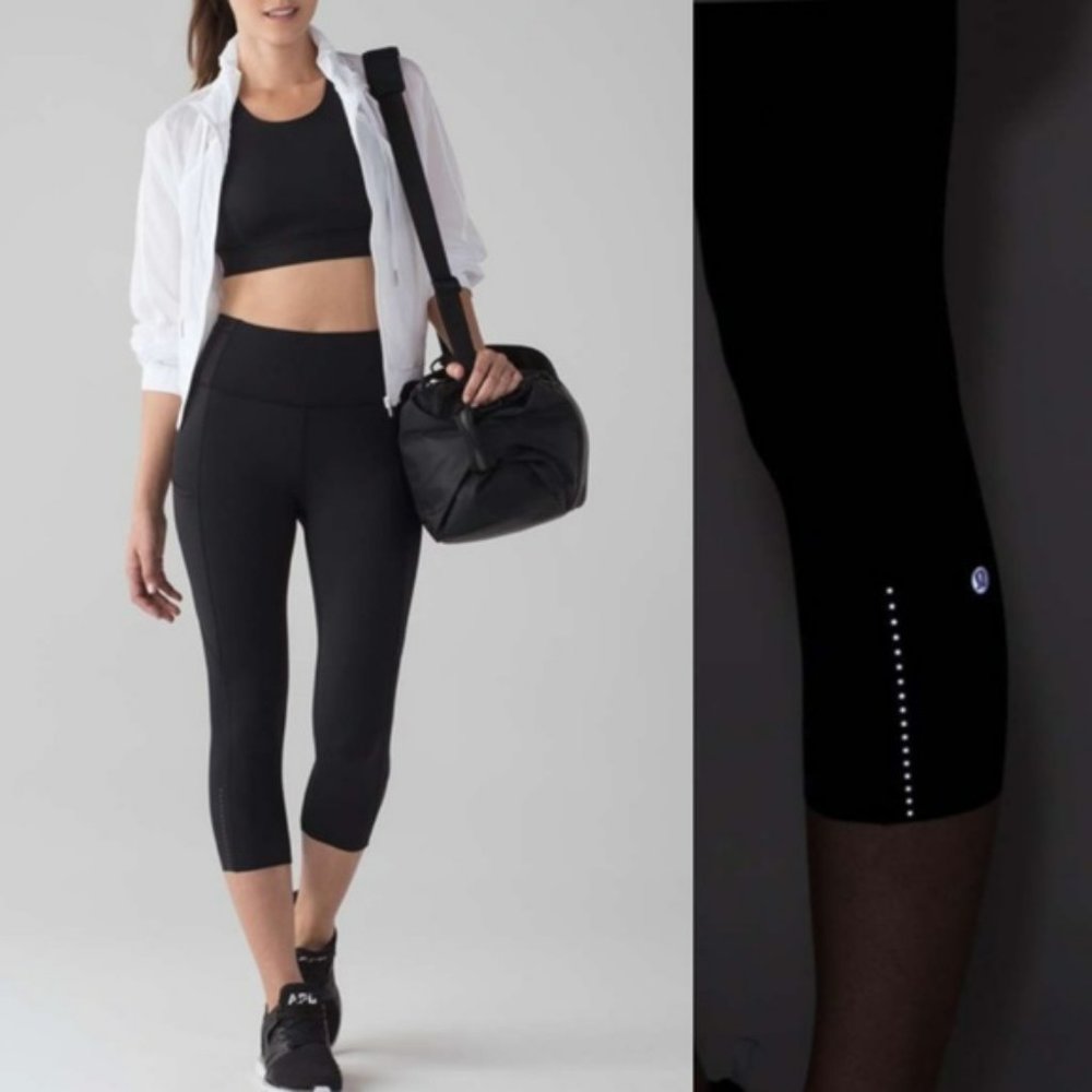 Lululemon Fast & Free Crop II Nulux black Size 12